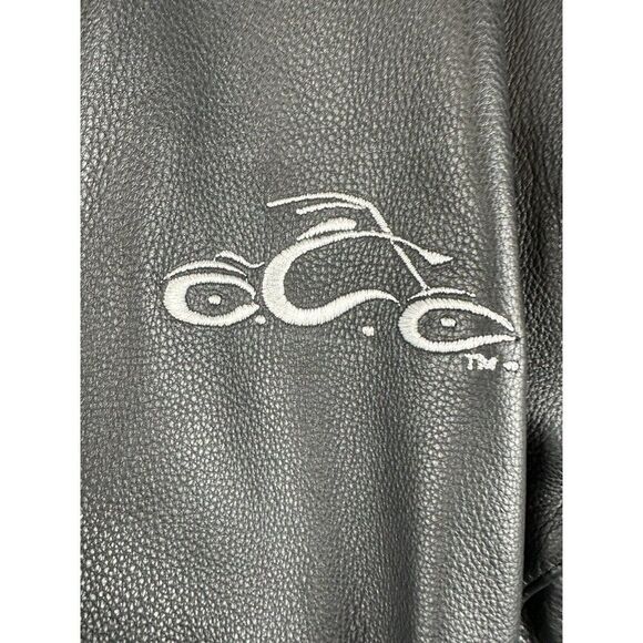 Orange County Choppers Power Trip Leather Jacket Black Signed Autographed Mikey - Picture 5 of 14